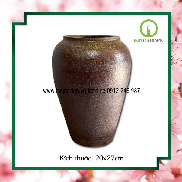 BÌNH HOA GỐM MỘC – MS03