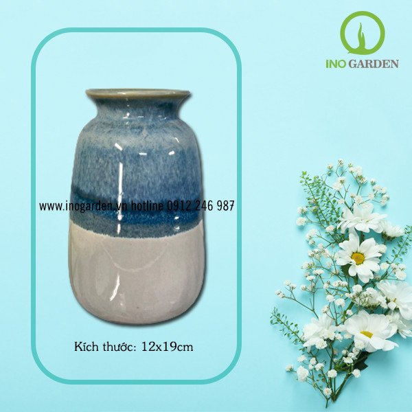 BÌNH HOA GỐM BIỂN XANH CÁT TRẮNG – MS07 2