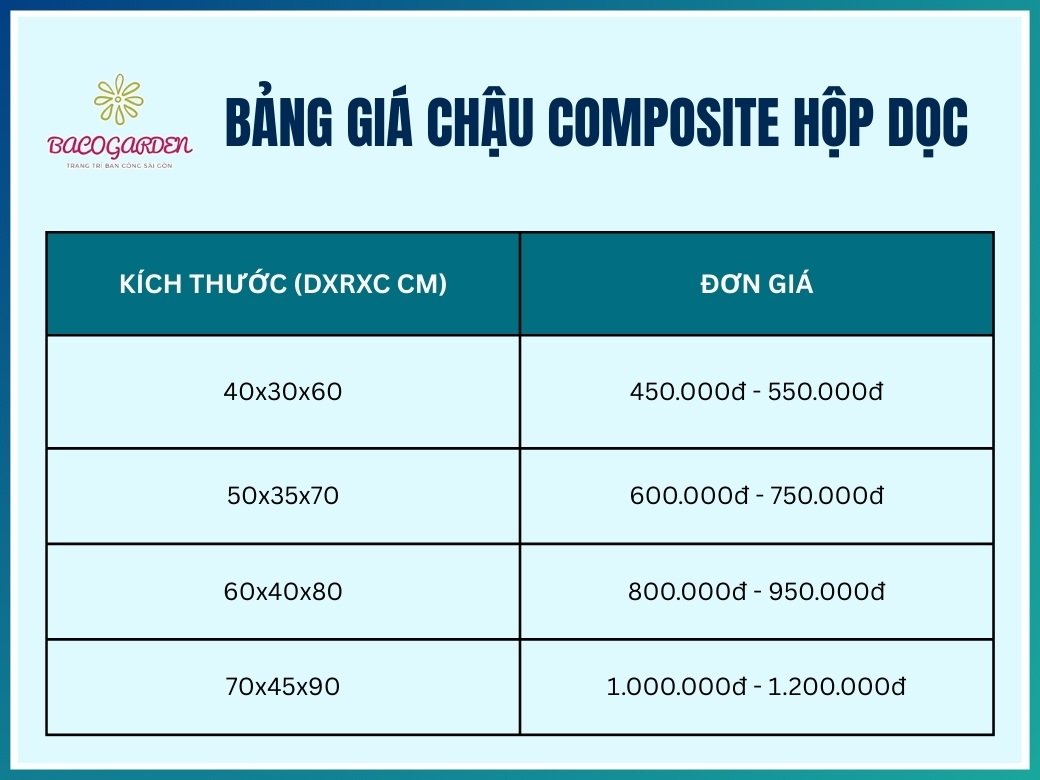 Chậu Composite hộp dọc BC-031 3
