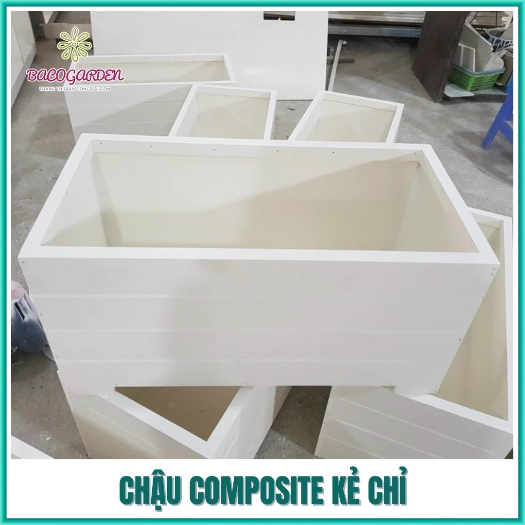 Chậu Composite kẻ chỉ