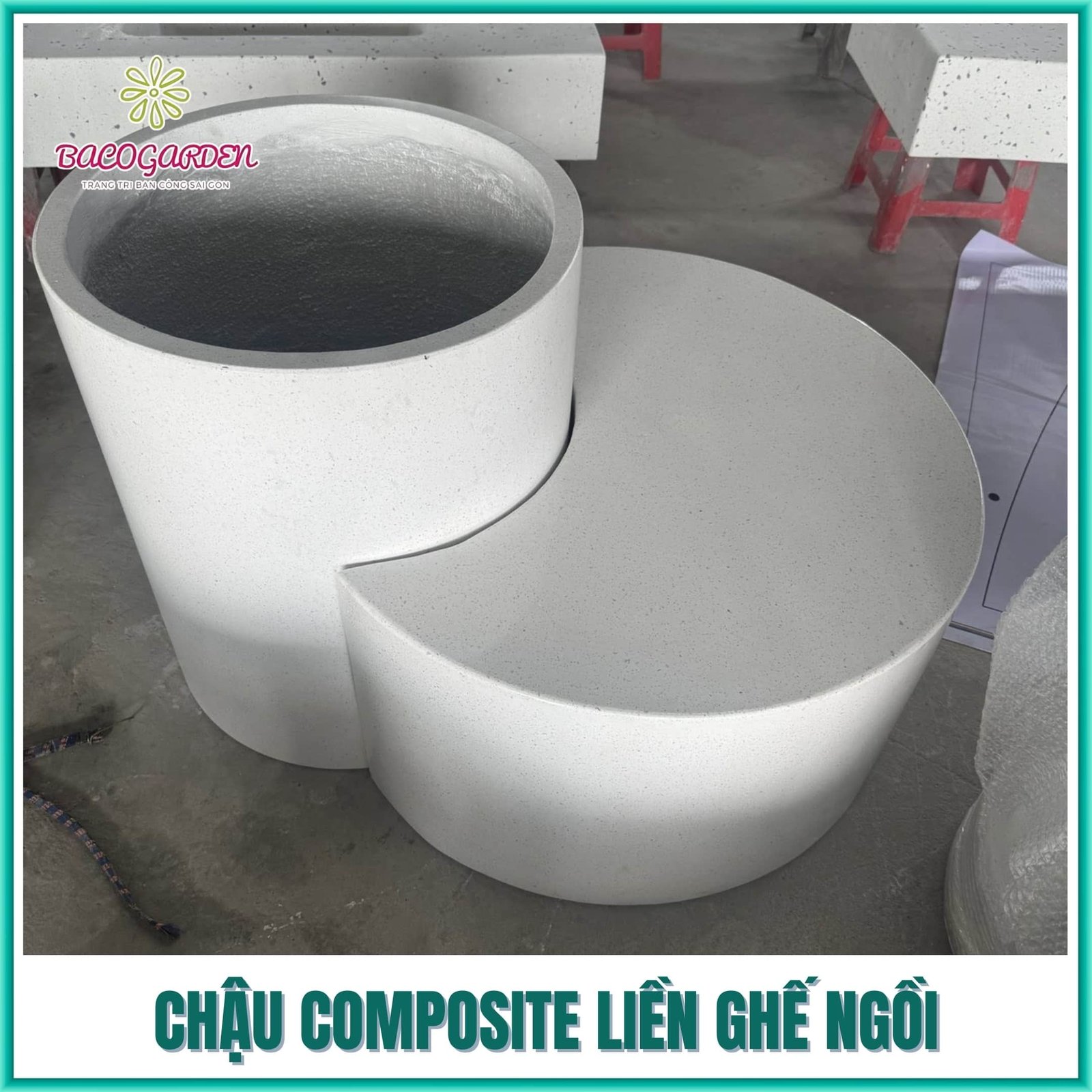 Chậu Composite liền ghế ngồi