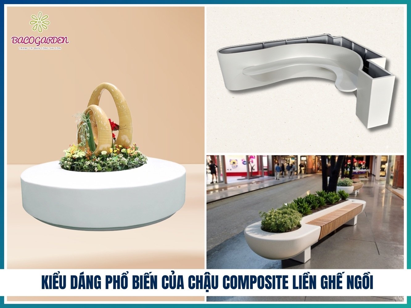 Chậu Composite liền ghế ngồi 2