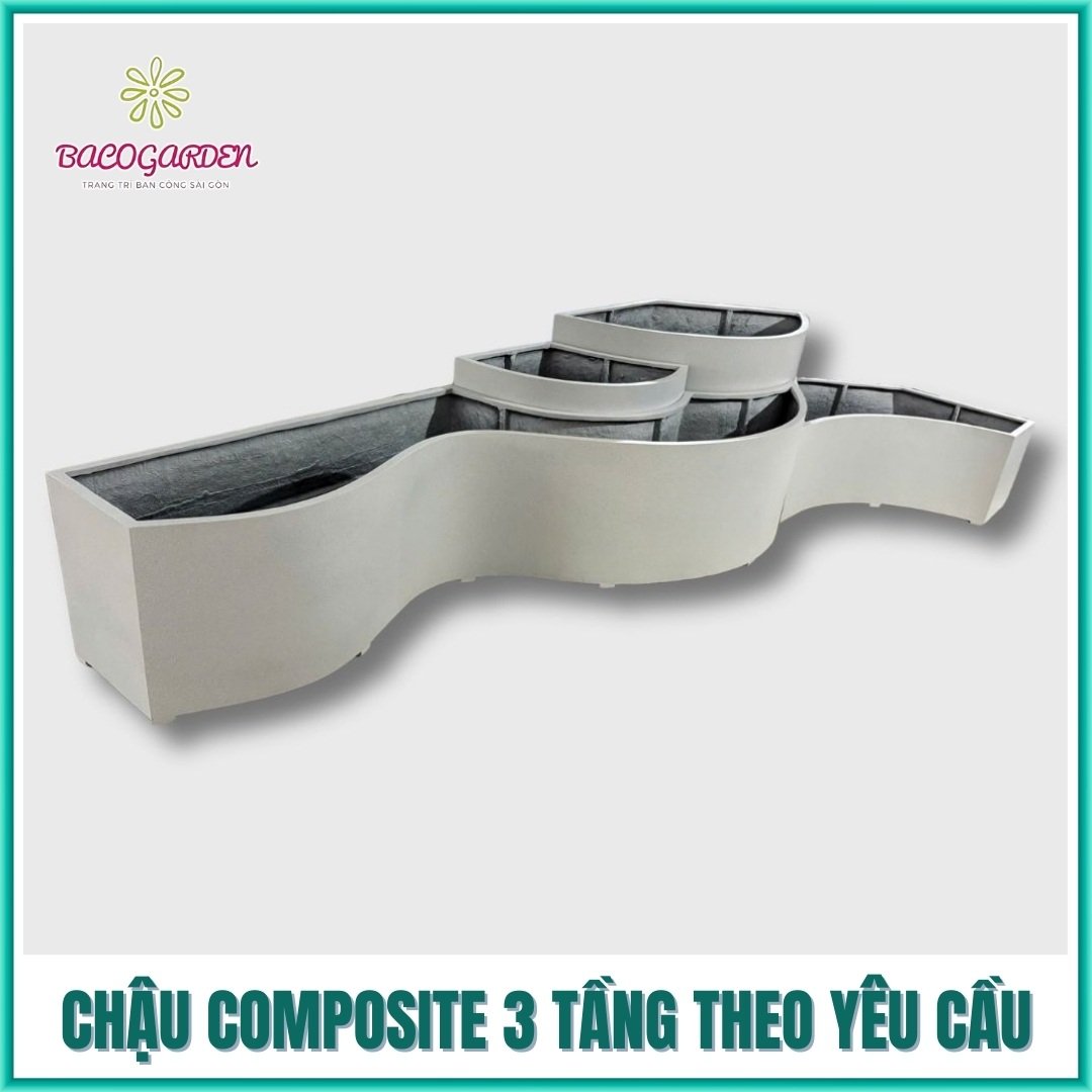 Chậu composite 3 tầng theo yêu cầu