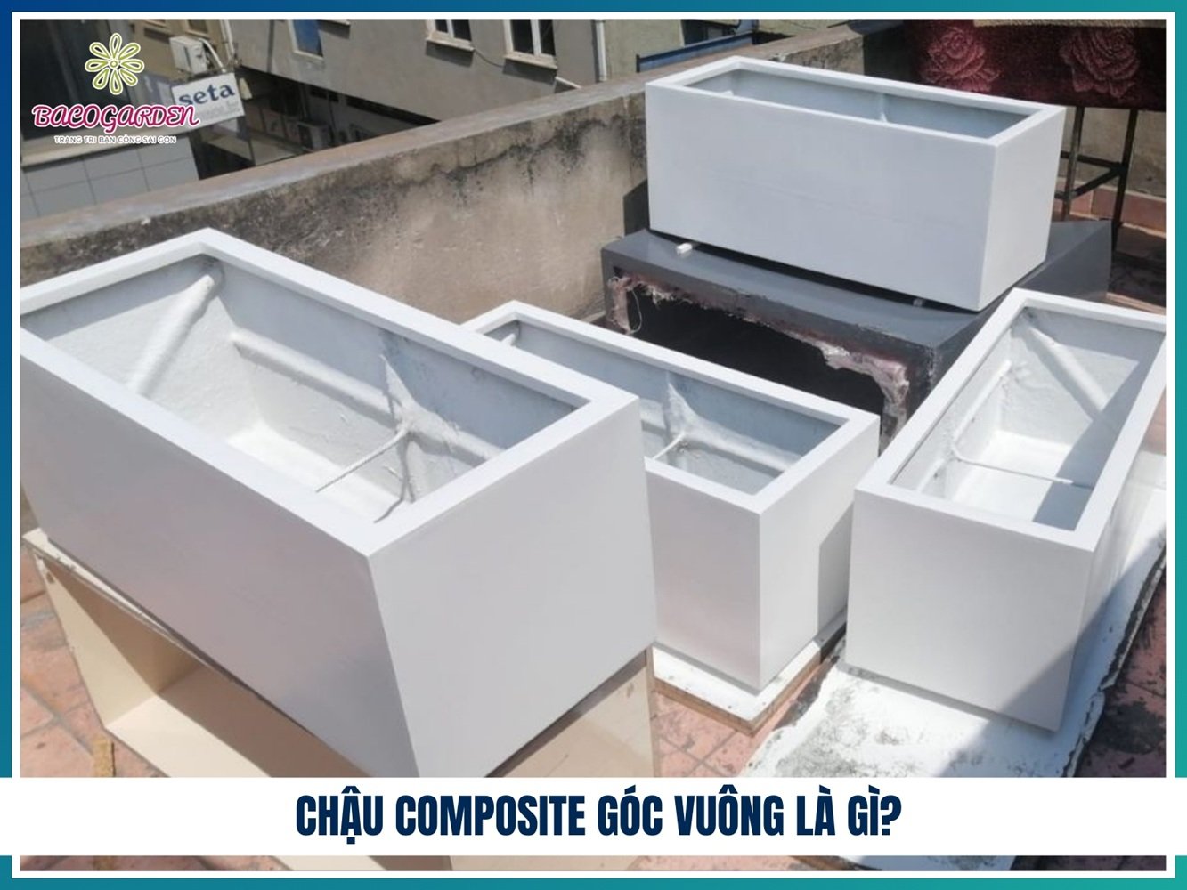 Chậu Composite góc vuông 2