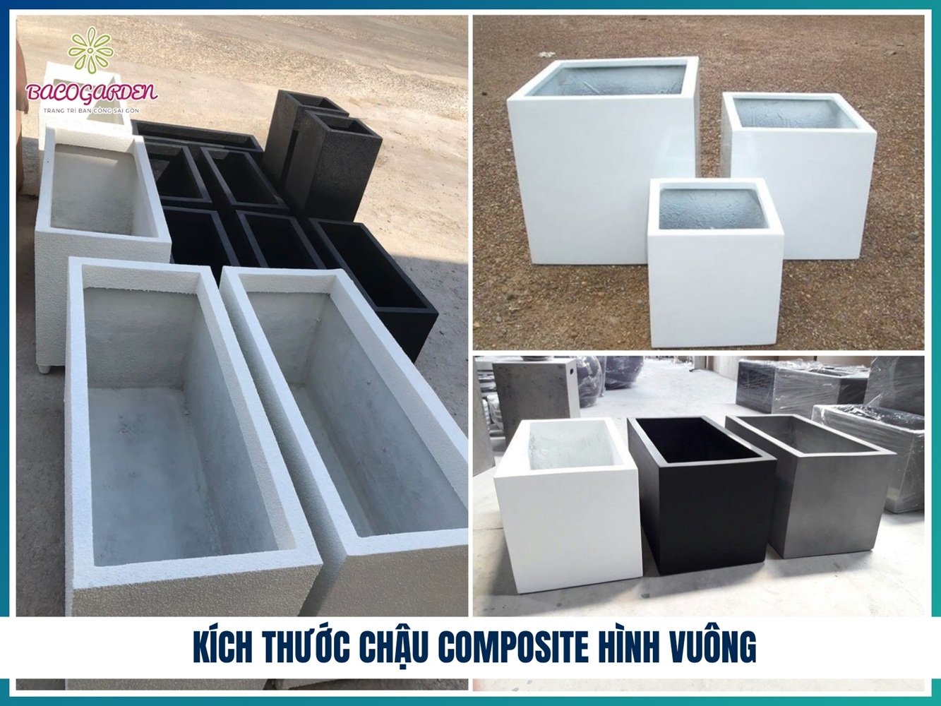 Chậu Composite góc vuông 3