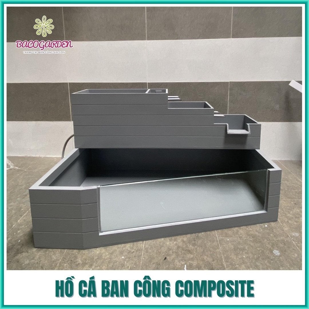 Hồ cá ban công composite