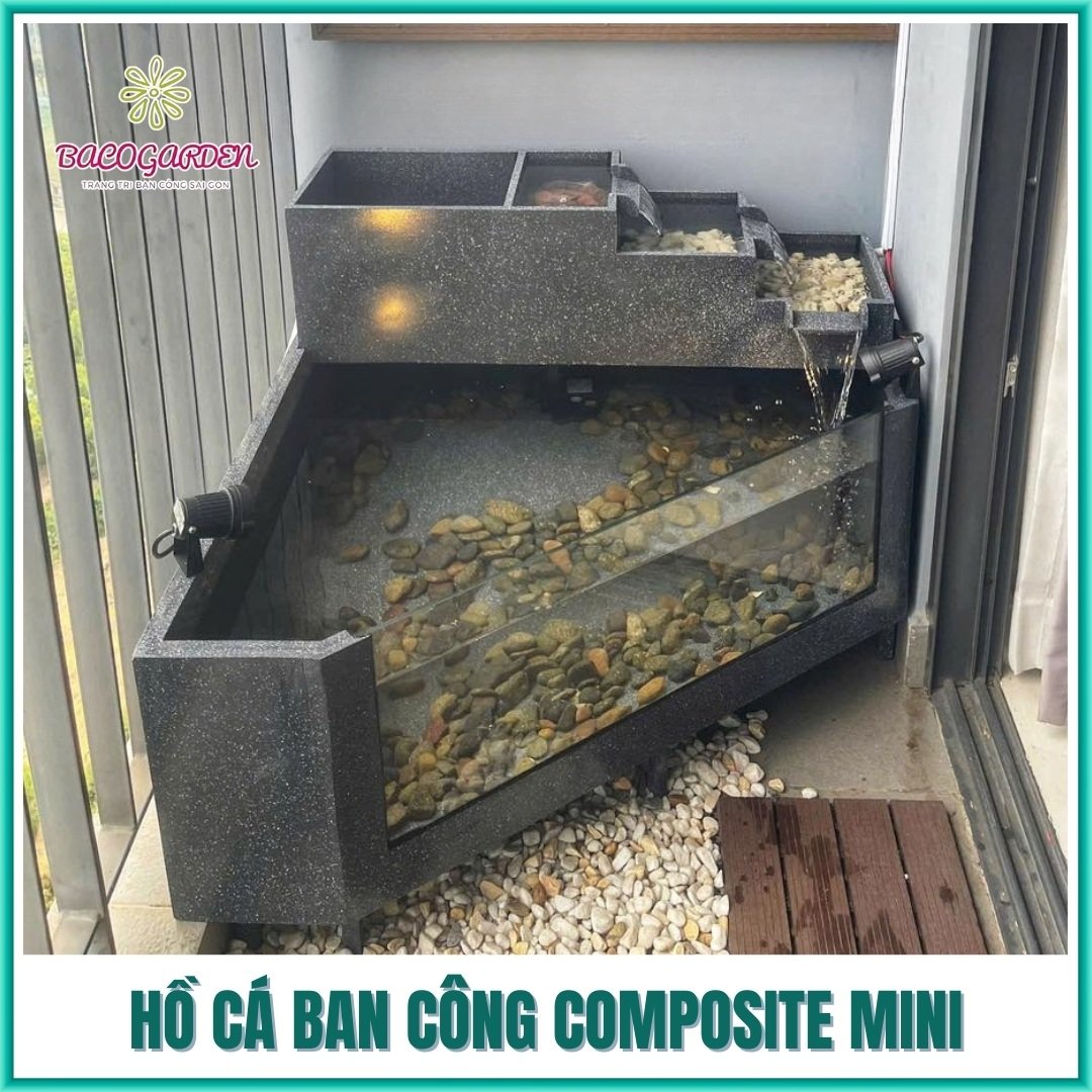 Hồ cá ban công composite 3