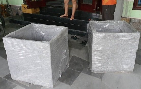 Chậu Xi Măng Đá Mài 60x60cm