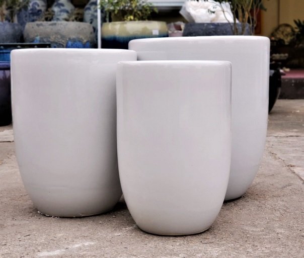 Chậu Trồng Cây Men Sứ Hình Bom