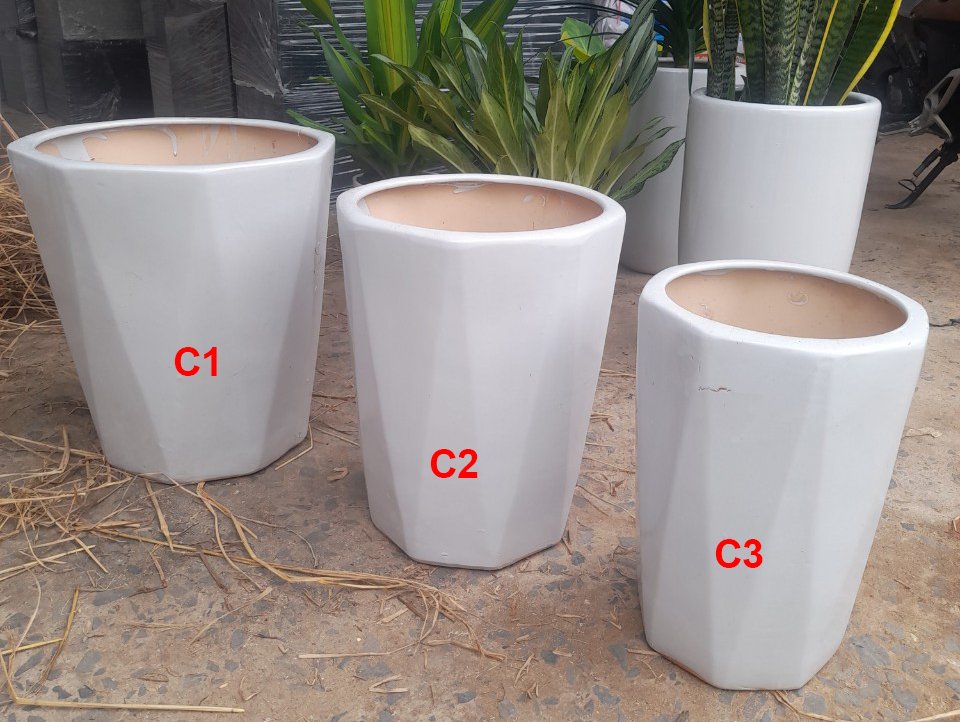 Chậu Sứ Tráng Men Vát