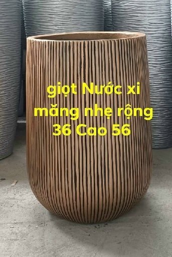 Chậu Xi Măng Nhẹ Hình Giọt Nước 36x56cm