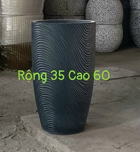 Chậu Trồng Cây Xi Măng Nhẹ Đầu Đạn 3