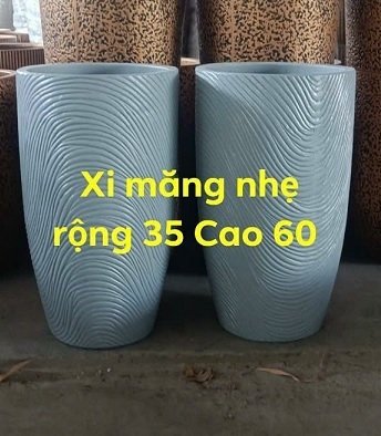 Chậu Trồng Cây Xi Măng Nhẹ Đầu Đạn