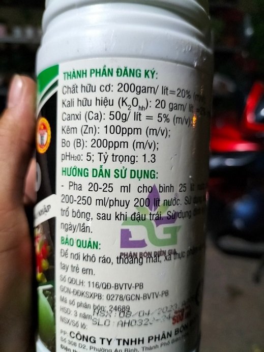 Phân Bón Siêu Dưỡng Trái Canxi Bo 3