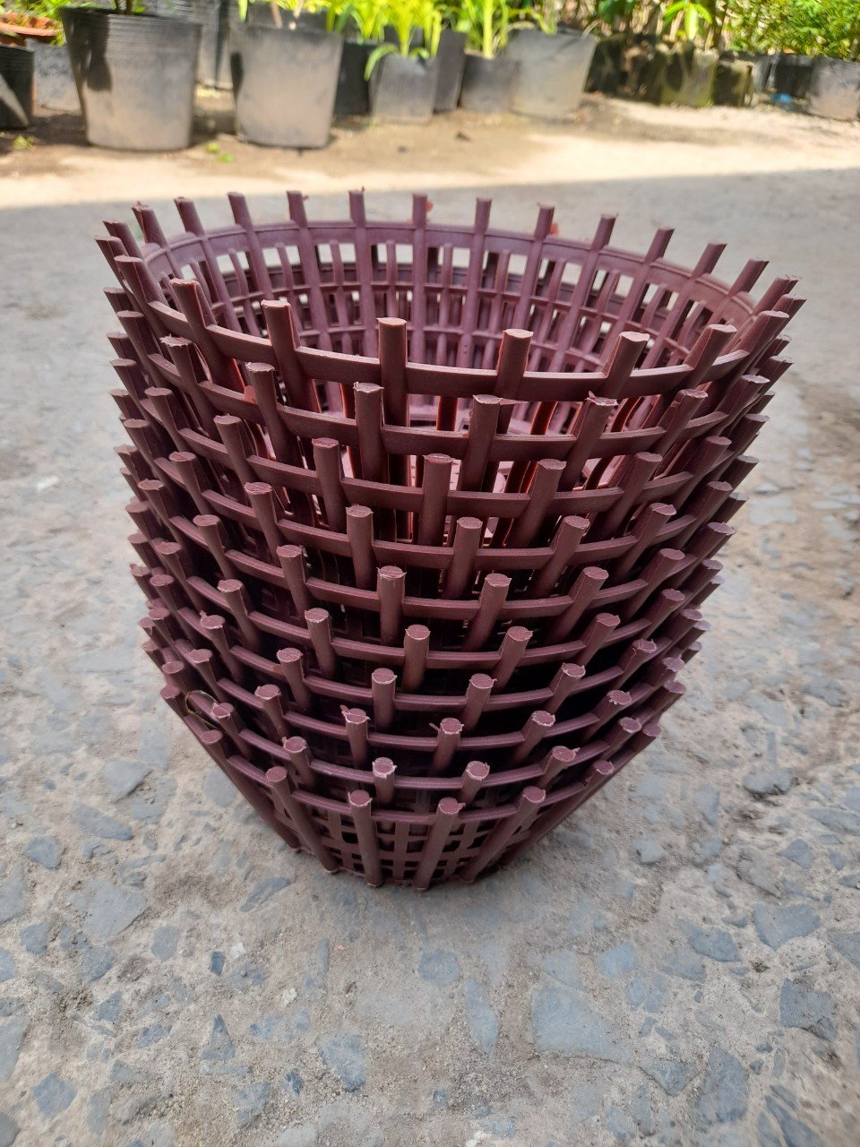 Chậu Nhựa Giả Gỗ Trồng Lan Phi 26cm 3