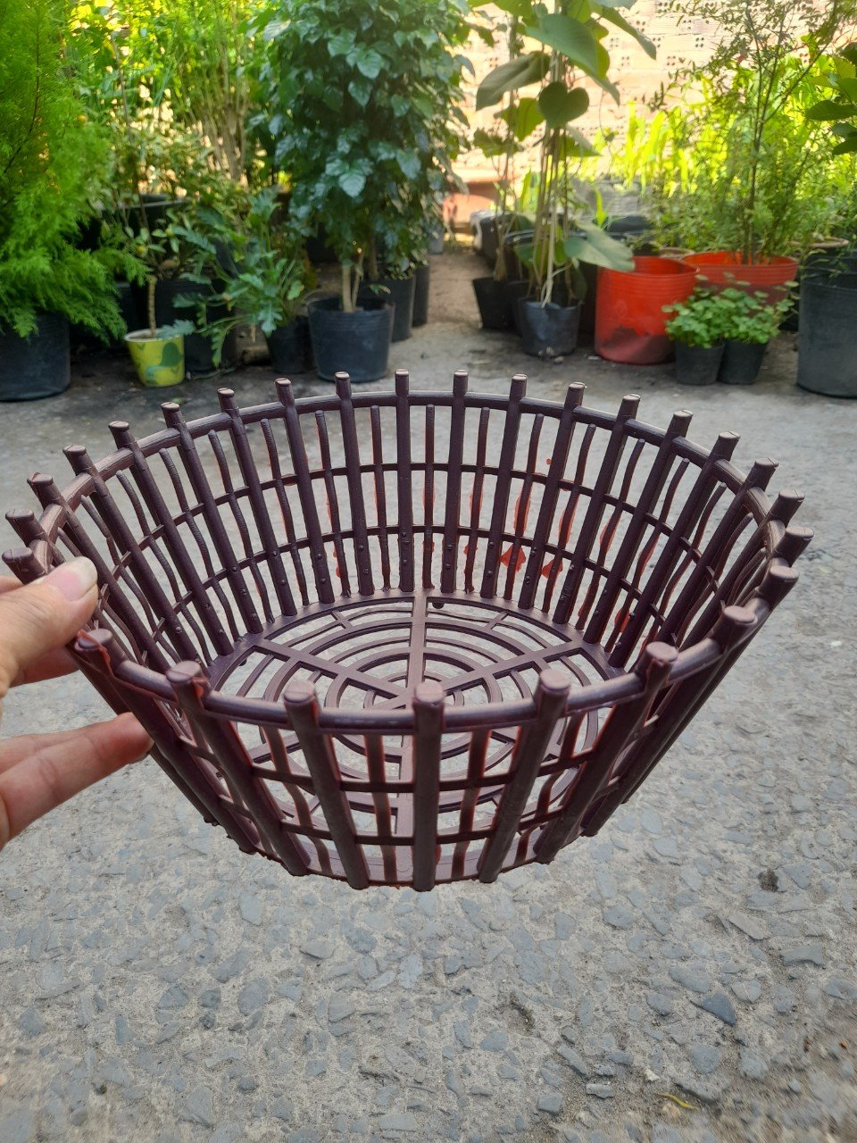 Chậu Nhựa Giả Gỗ Trồng Lan phi 30cm