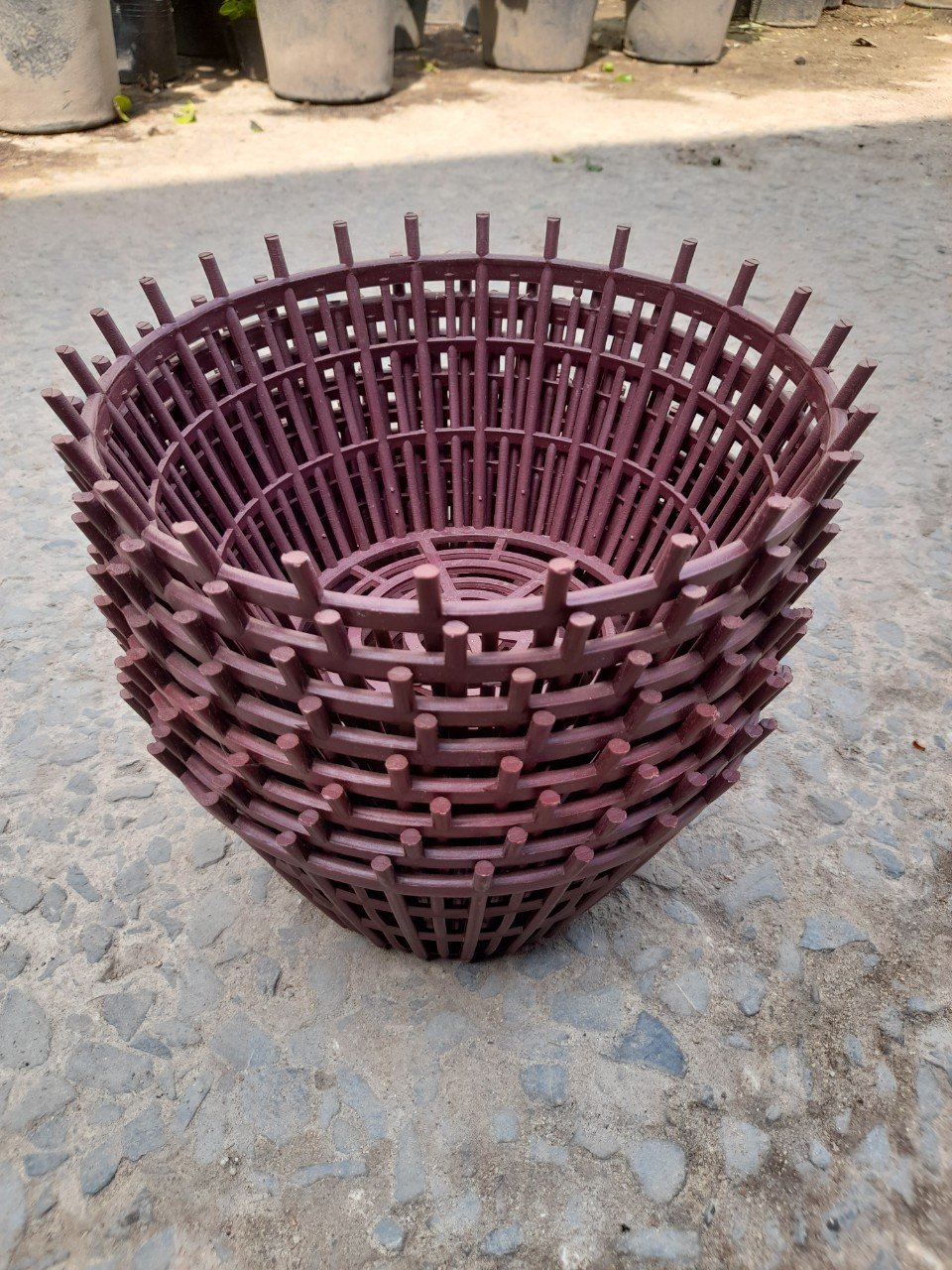 Chậu Nhựa Giả Gỗ Trồng Lan Phi 28cm 2