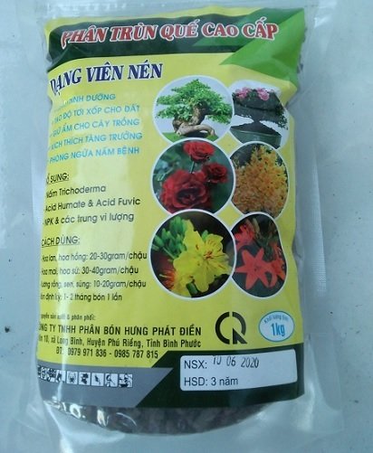 Phân Trùn Quế Cao Cấp Viên Nén