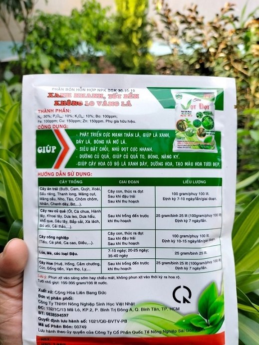 Phân Bón Siêu Vọt Đọt 2