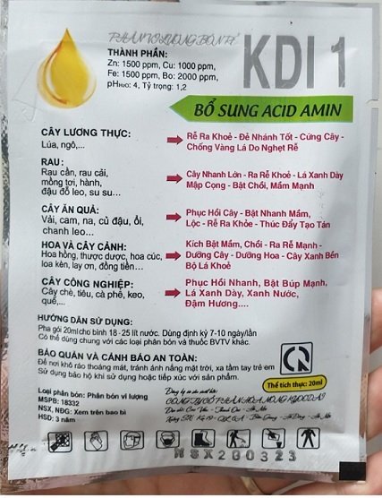 Phân Bón Lá Giọt Sinh Trưởng 2