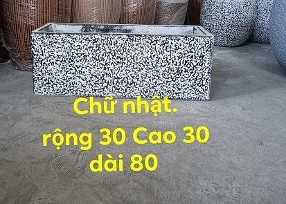 Chậu Xi Măng Nhẹ Hình Chữ Nhật