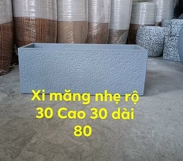 Chậu Xi Măng Nhẹ Hình Chữ Nhật 2