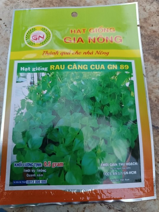 Hạt Giống Rau Càng Cua 2