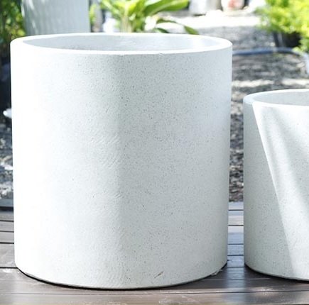 Chậu Xi Măng Trụ Tròn 50cm Màu Trắng 2