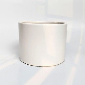 Chậu Xi Măng Trụ Tròn 50cm Màu Trắng 3