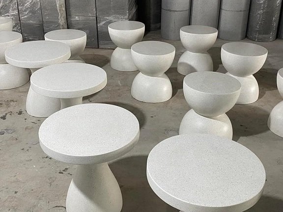 Đôn Chậu Xi Măng Đá Mài (hình nấm) 3
