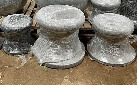 Đôn Kê Chậu Xi Măng Đá Mài (bầu tròn) 2