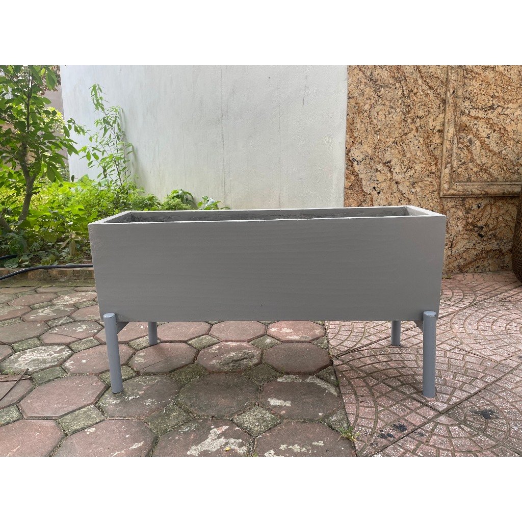 Chậu Composite Hình Chữ Nhật Xám 7.5kg