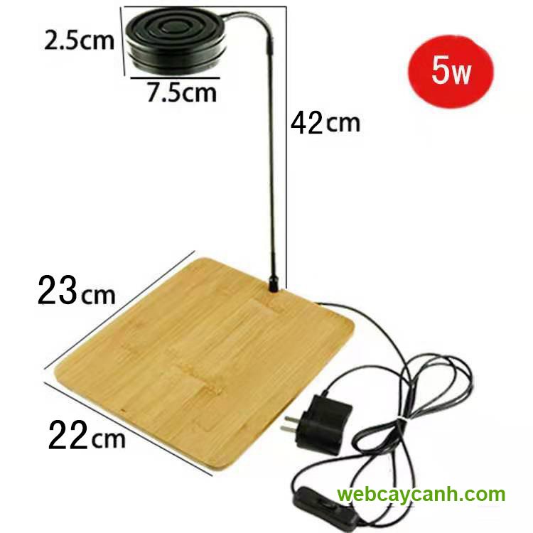Đèn led đế gỗ 3