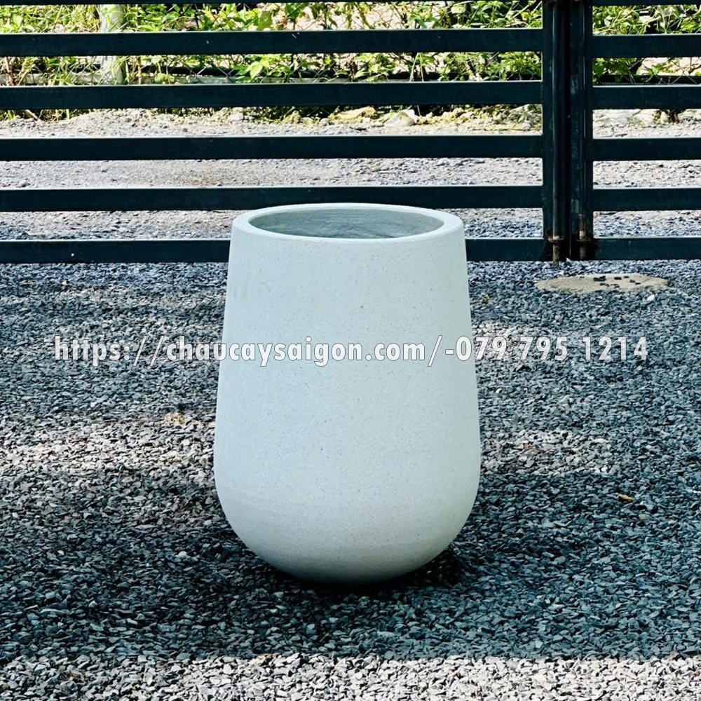 Chậu xi măng tròn giọt nước
