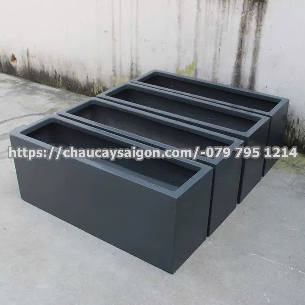 Chậu trồng cây composite chữ nhật 3