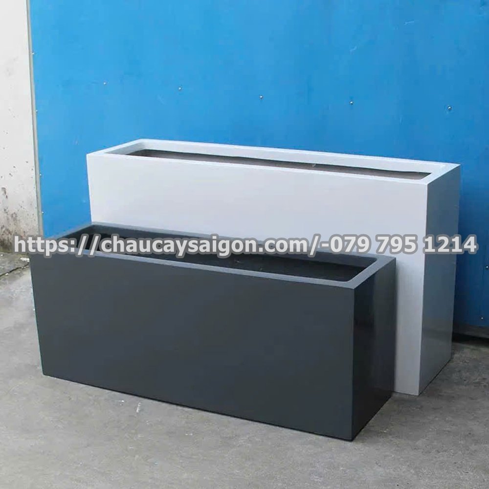 Chậu trồng cây composite chữ nhật 2