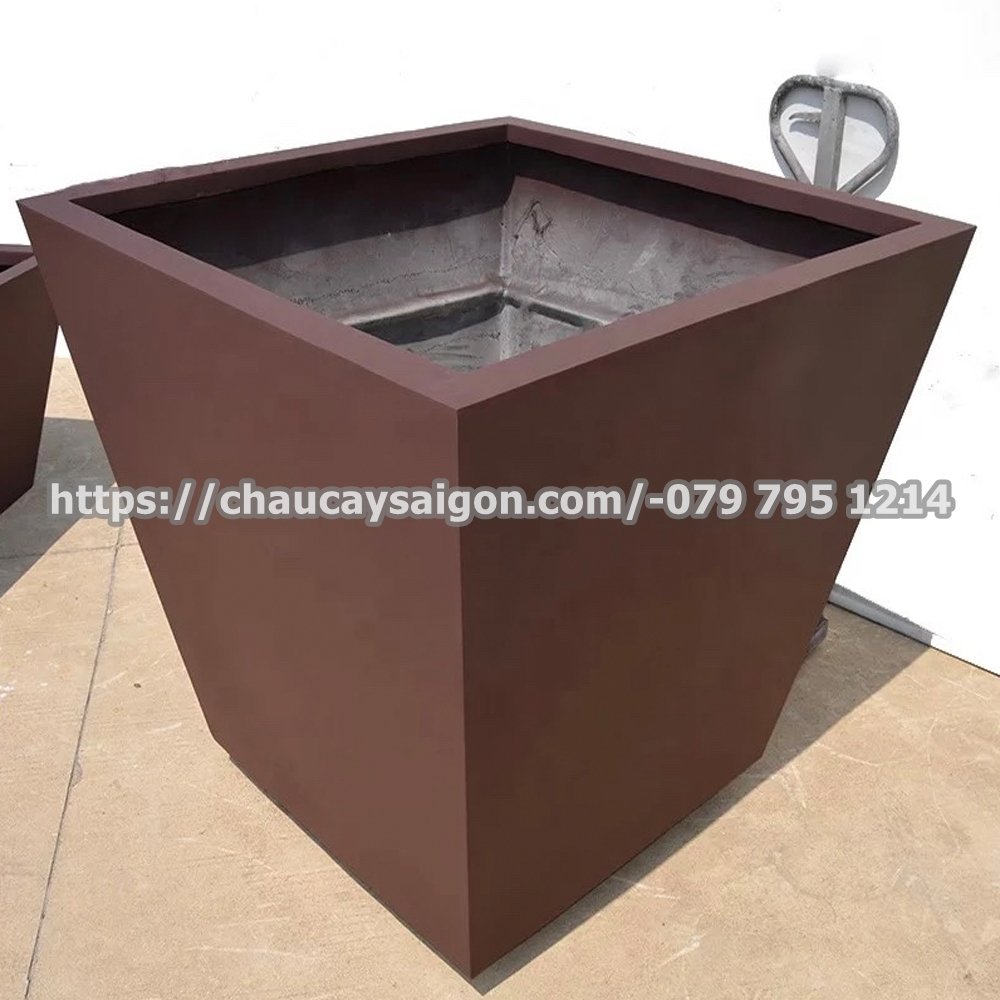 Chậu composite vuông vát