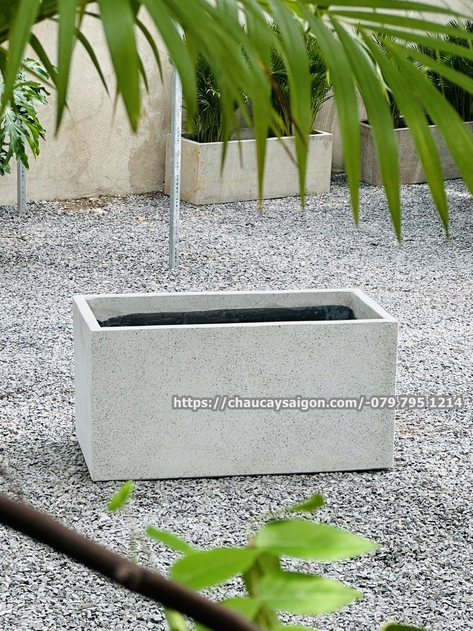 Chậu đá mài chữ nhật 60x30x30