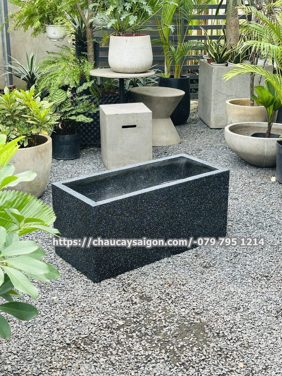 Chậu composite chữ nhật 100x40x40