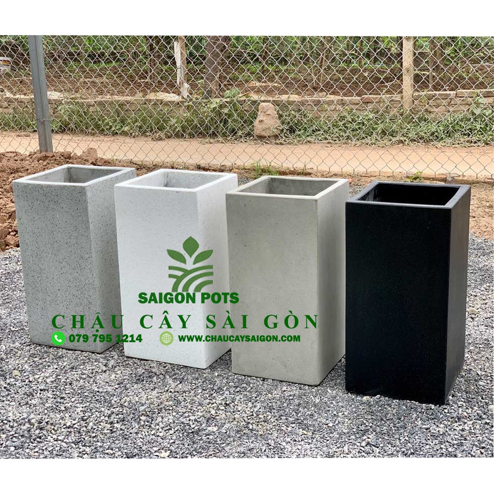 Chậu đá mài vuông cao 2