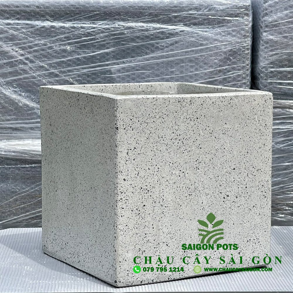 Chậu xi măng vuông 3