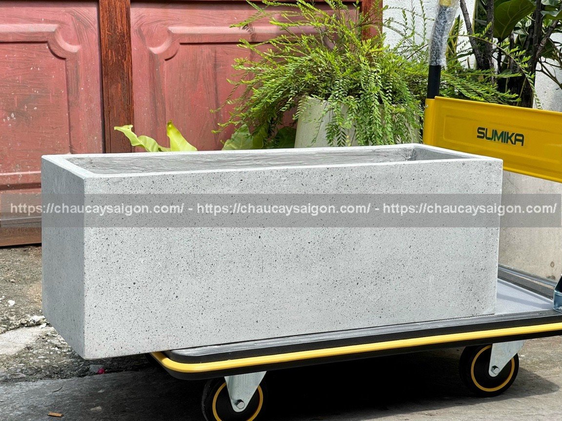 Chậu xi măng đá mài 60×30