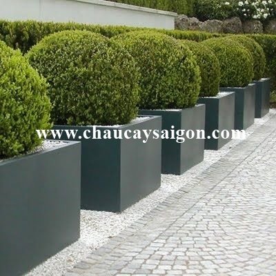 Chậu xi măng đá mài vuông 90x90x90 giá 3.000.000 3