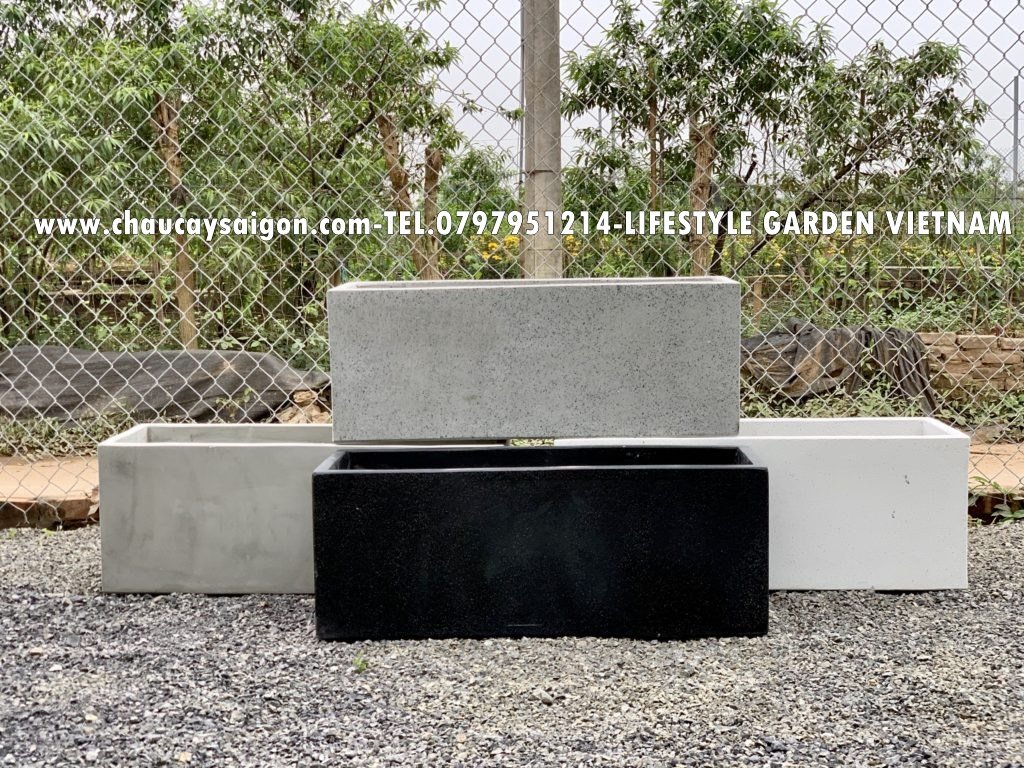 Chậu xi măng chữ nhật-Chậu chữ nhật xi măng 60×30