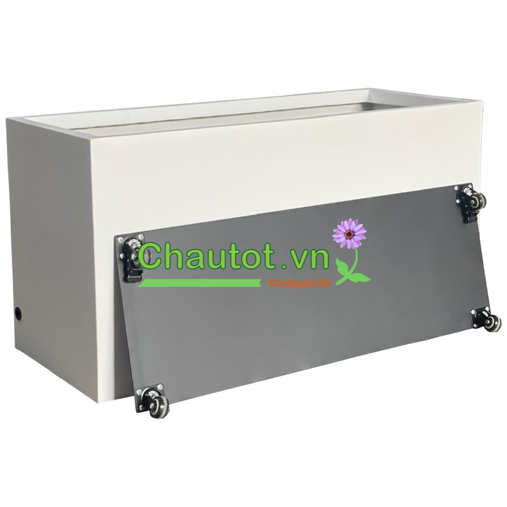 Chậu Composite Chữ Nhật kèm đế bánh xe BAOBINH CT2066 2
