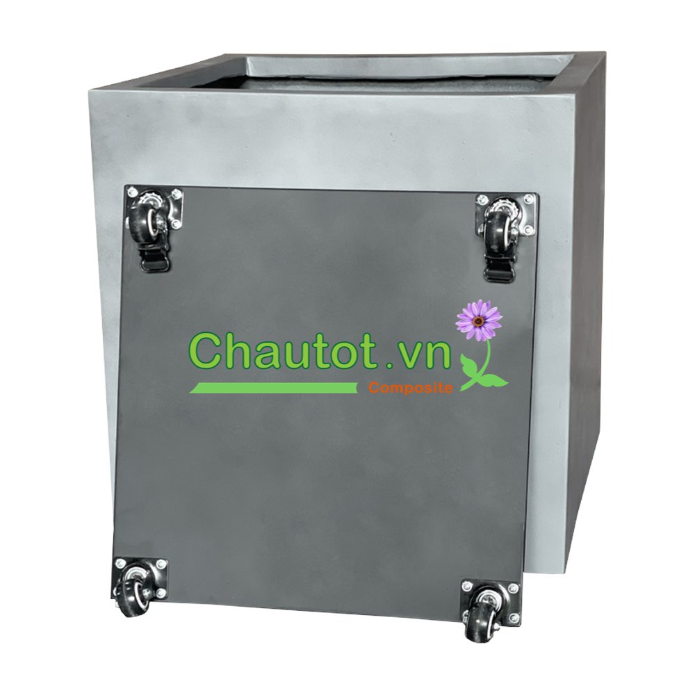 Chậu Composite Vuông kèm đế bánh xe BAOBINH CT2064 3
