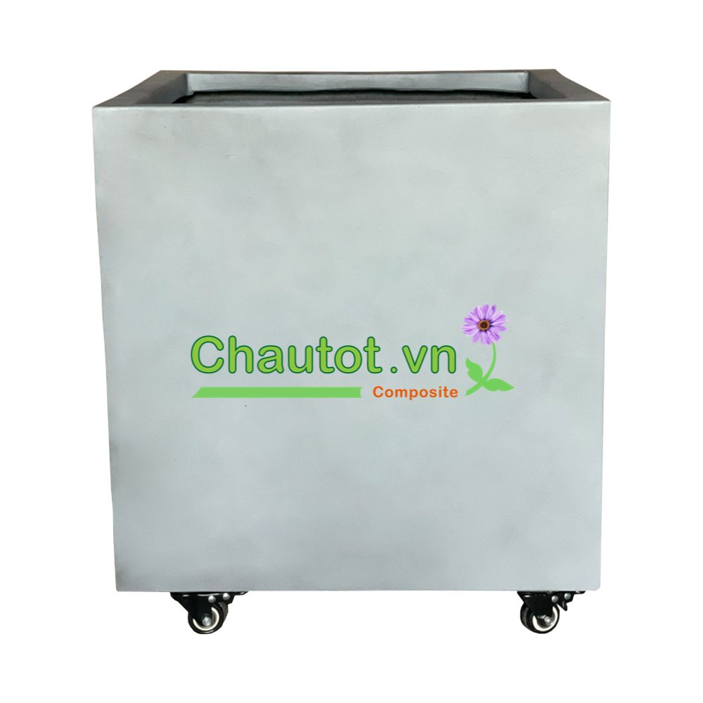 Chậu Composite Vuông kèm đế bánh xe BAOBINH CT2064 2