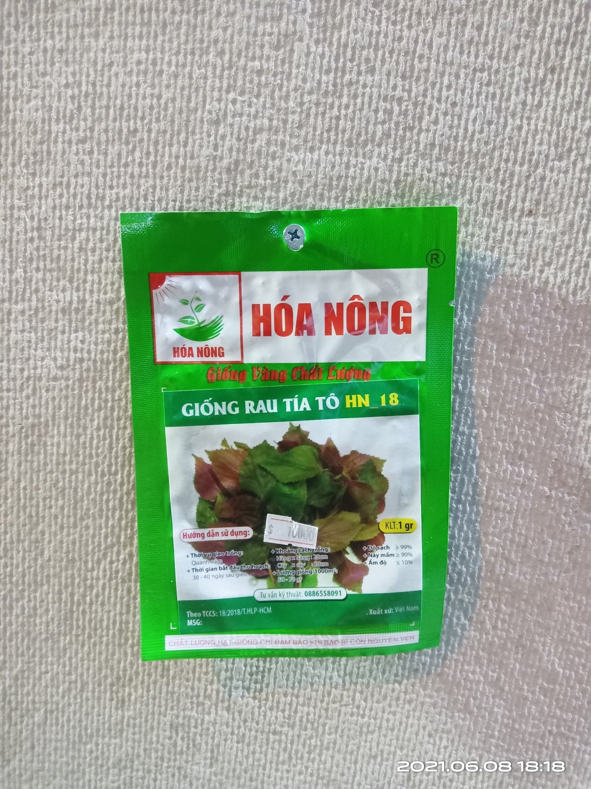 RAU TÍA TÔ HN-18