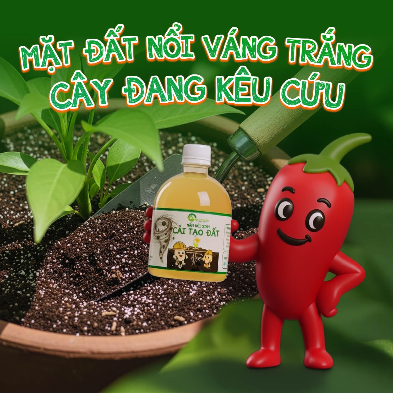Bề mặt đất nổi váng trắng như muối: Cây đang kêu cứu!