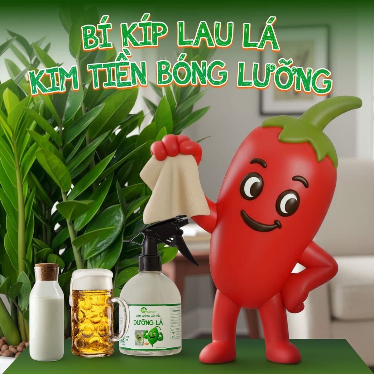 Bí kíp lau lá Kim Tiền bóng lưỡng rước tài lộc